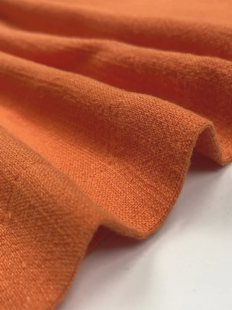 Beautyblue High Waisted Pants Women's Summer Wide Leg Straight Trousers Casual Loose Pockets Orange Elegant Female Office Pants