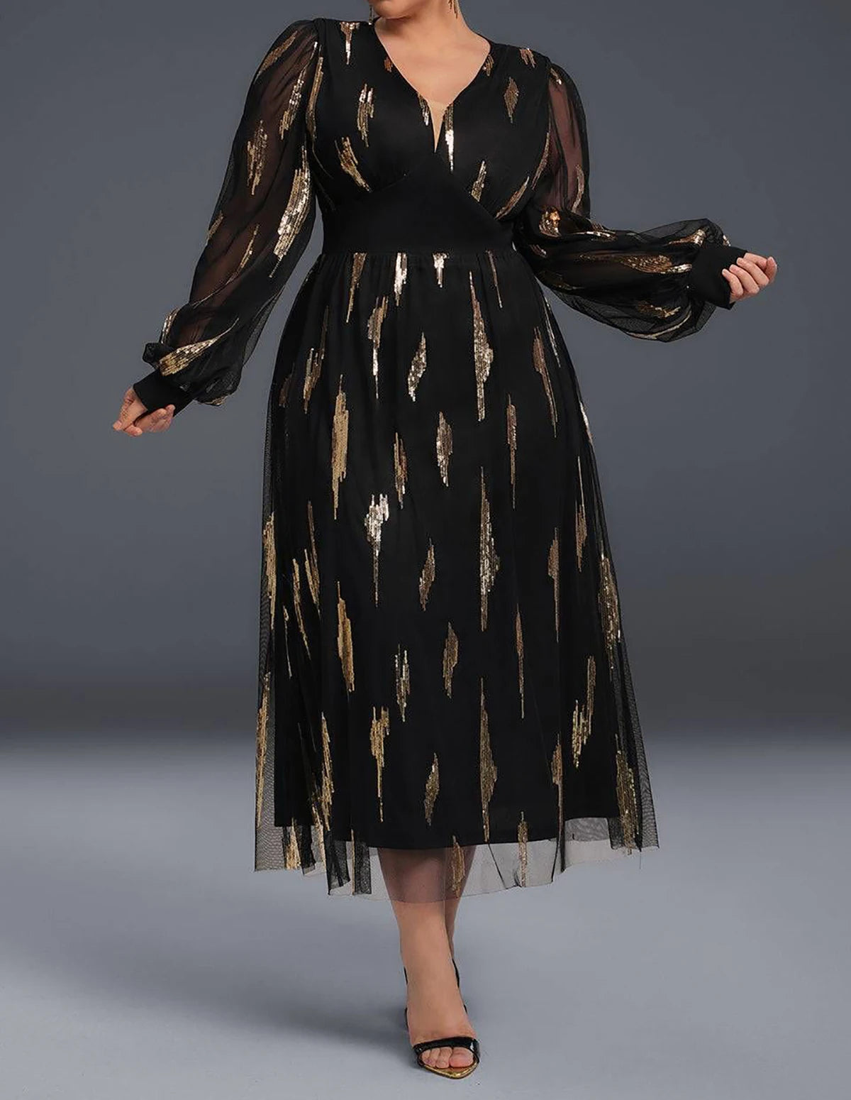 Sequined Midi Dress