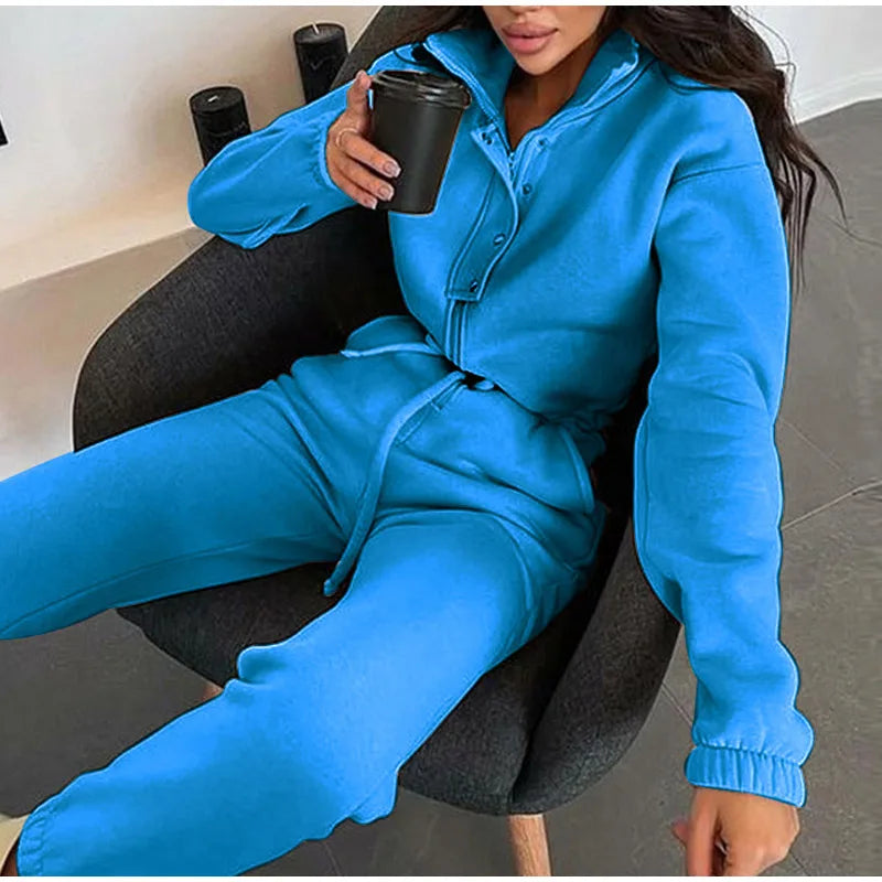 Casual Stand Collar Long Sleeve Jumpsuit for Women