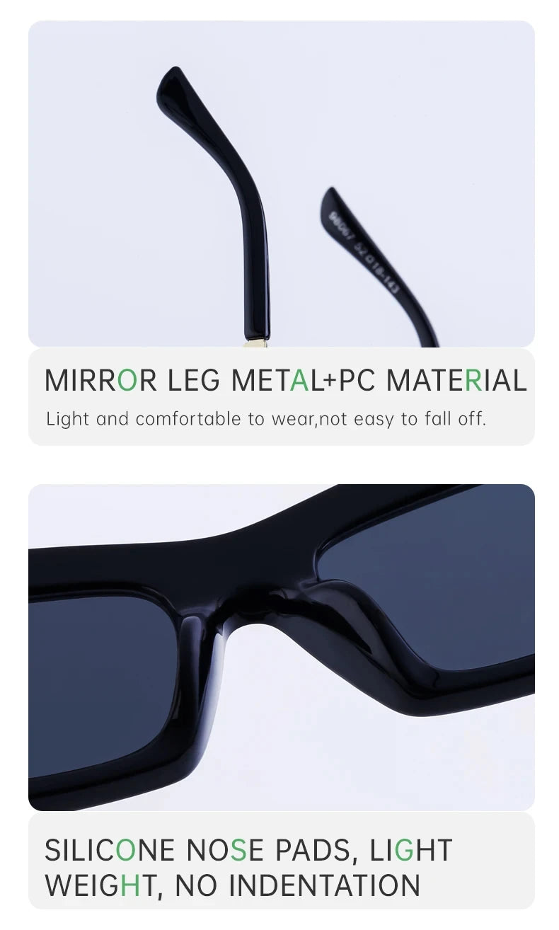 Rhinestone Cat Eye Rectangle Sunglasses