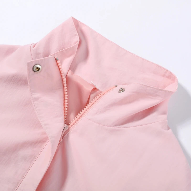Ruffle Hem Jacket and Jogger Pants Two Piece Set for Women