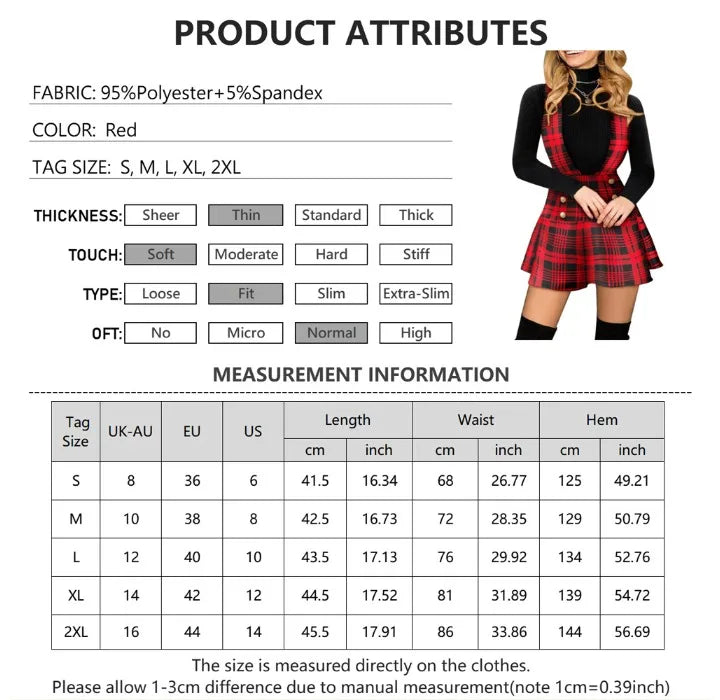 Woman Dresses Christmas Plaid Printed Strap Skirts Fashion Versatile Sleeveless Pullover Dress for Female Streetwear Summer 2024