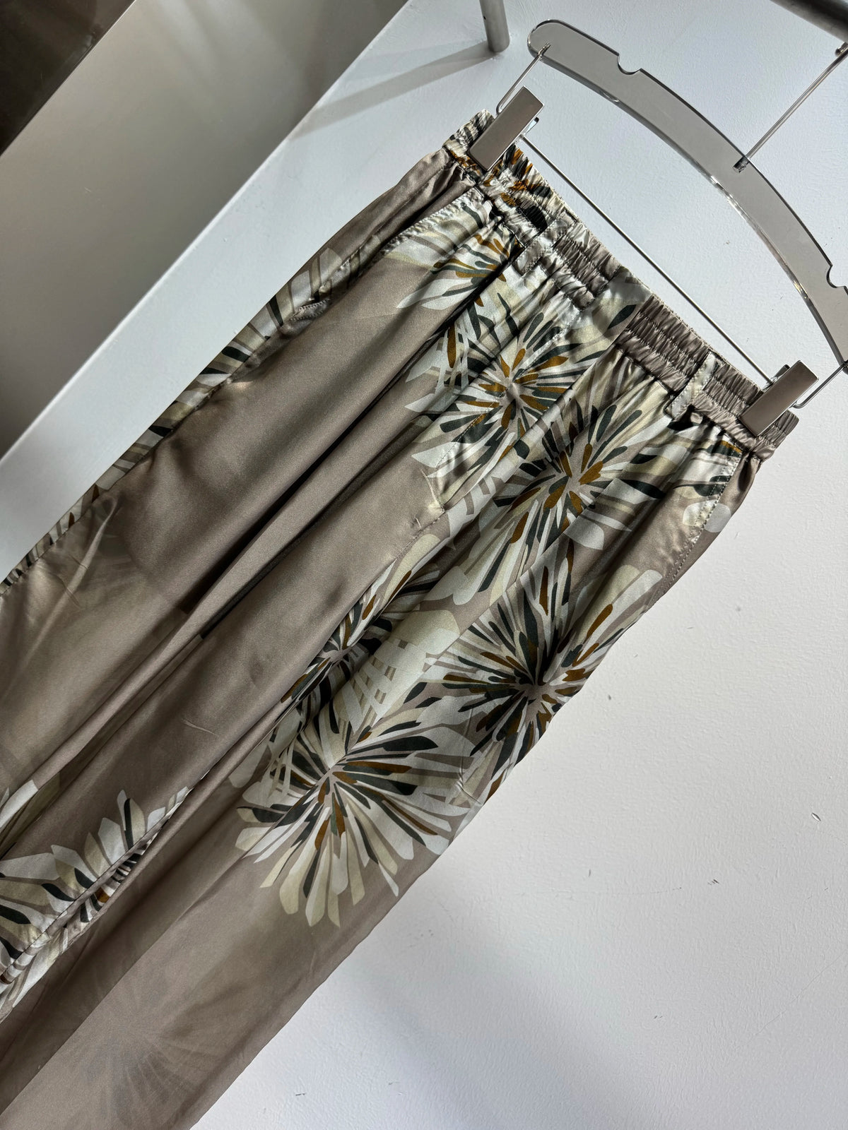 Loose Floral Print Silk Resort Five Piece Set for Women