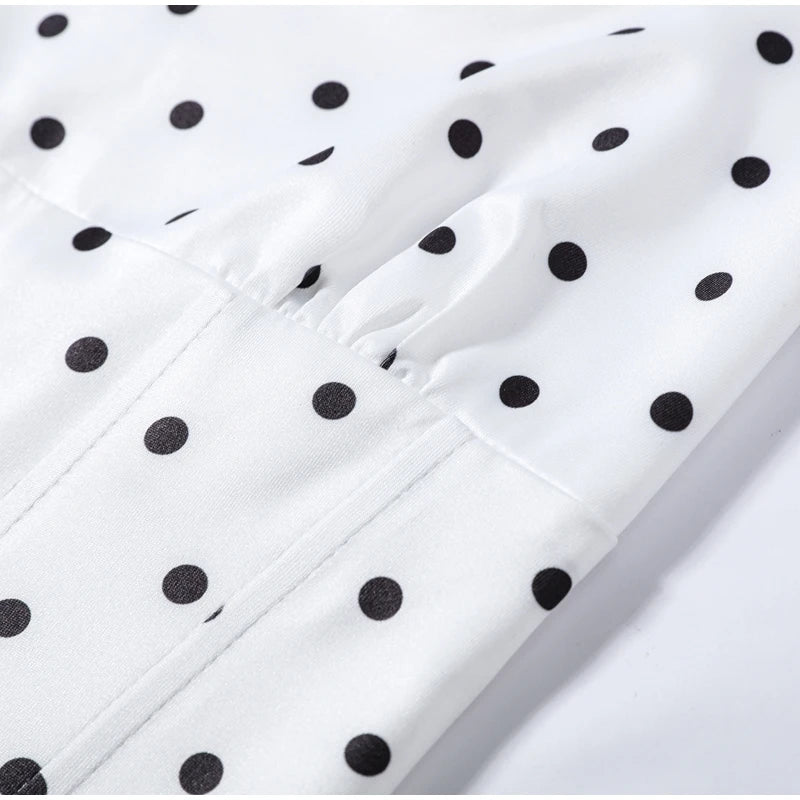 Polka Dot Halter Corset Top and Cropped Pants Set for Women