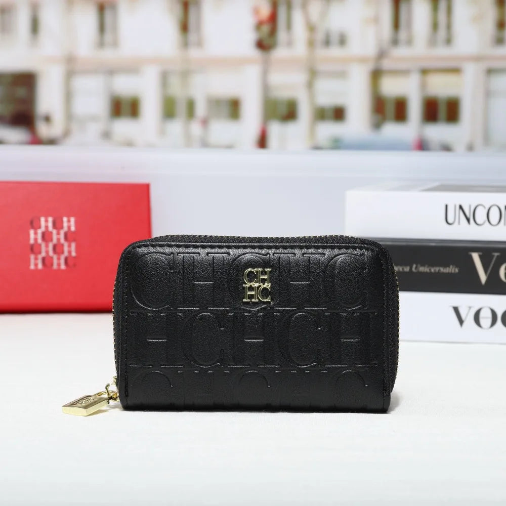 Multifunctional Zippered Key Card Holder Pouch for Women
