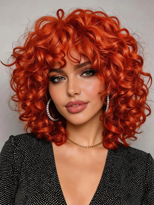 Ginger Afro Curly Wig