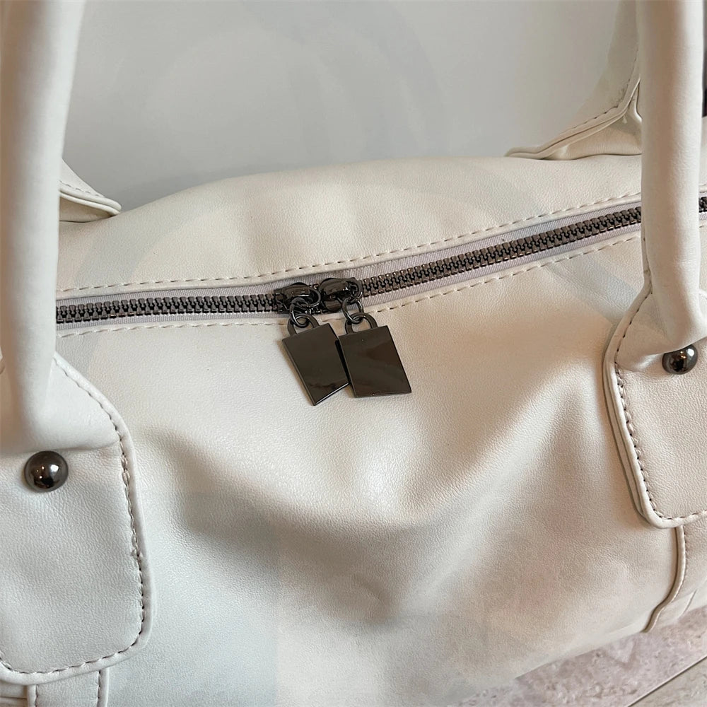 Practical Pure Color Vegan Leather Shoulder Crossbody Bags for Women