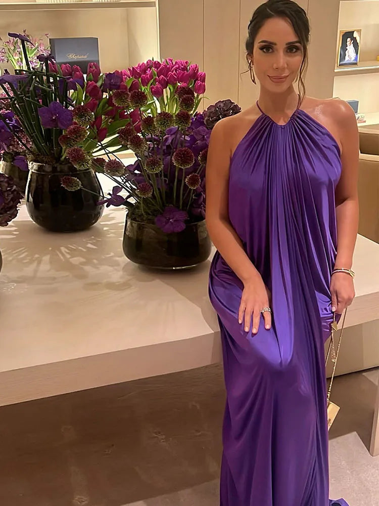 Elegant Ruched Long Off Shoulder Evening Dress for Women