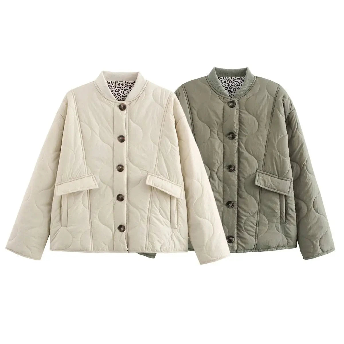 Winter Retro Spliced Casual Cotton Jacket for Women