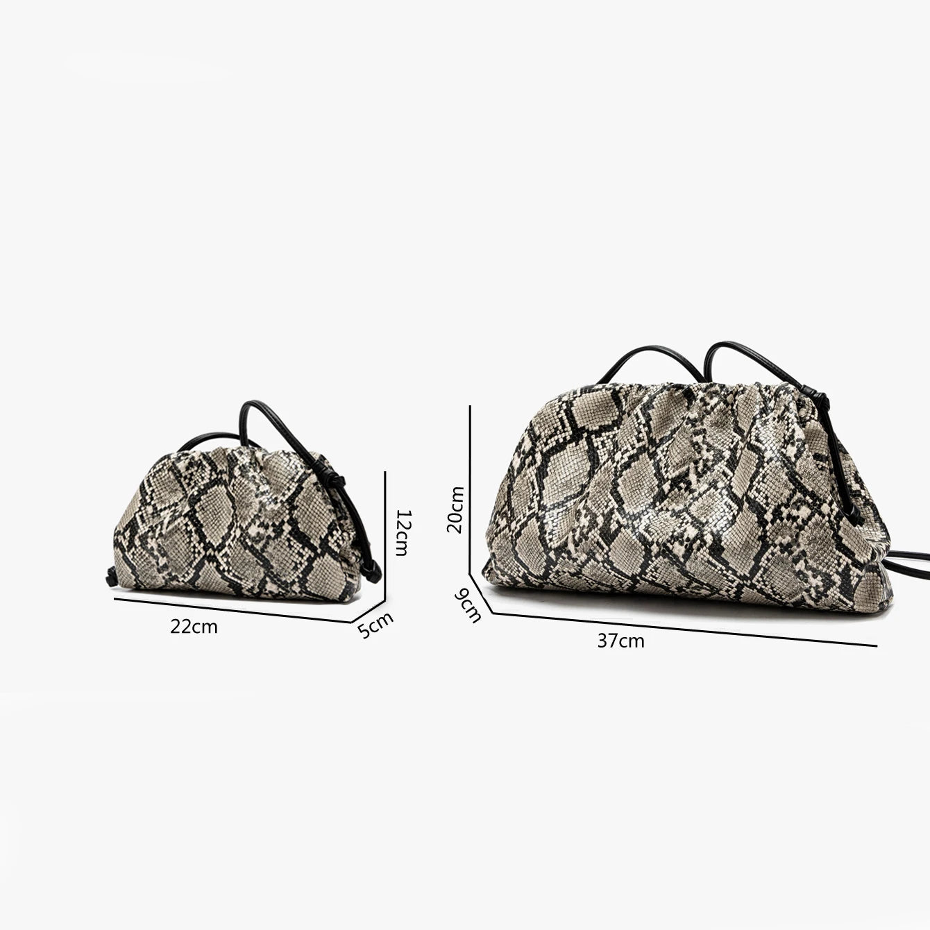 Elegant Ruched Serpentine Dumpling Shoulder Bag for Women