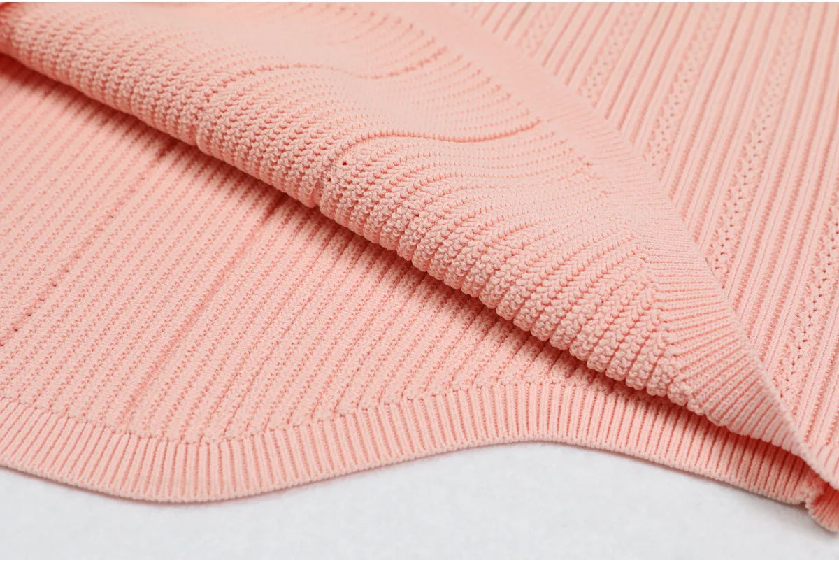 O Neck Knit Sweater Coat