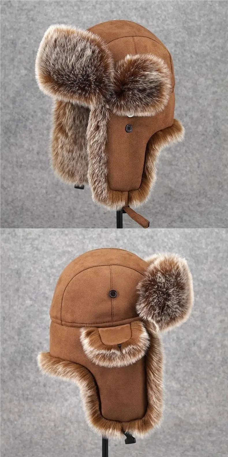 Faux Fur Ushanka Earflap Winter Hat