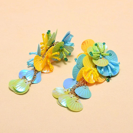 Fashion Flower Drop Earrings Bohemian Handmade Dangle Earring Wholesale Trendy Accessories For Women Colorful Jewelry Gifts