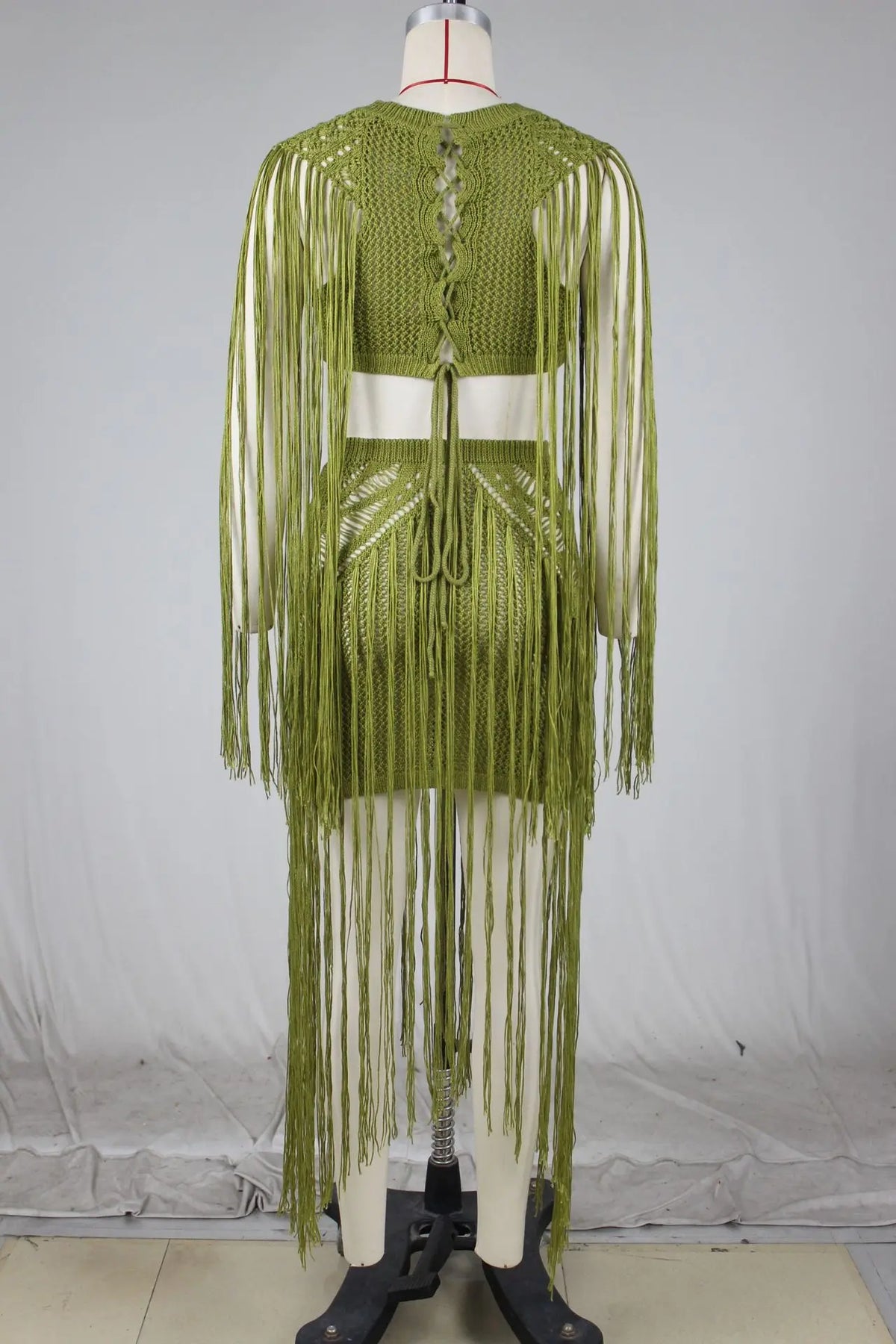 Boho Tassel Hollow Out Knit Summer Dress for Women