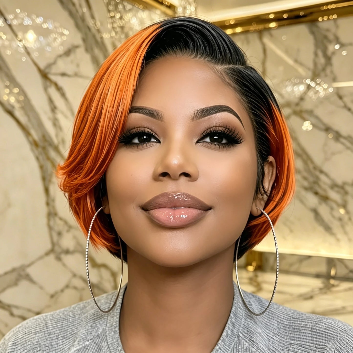 Pixie Cut Wig Remy Human Hair 13x4 Lace Front Wigs 10 Inch Short Bob Wigs Pre Plucked Short Straight 180% Density