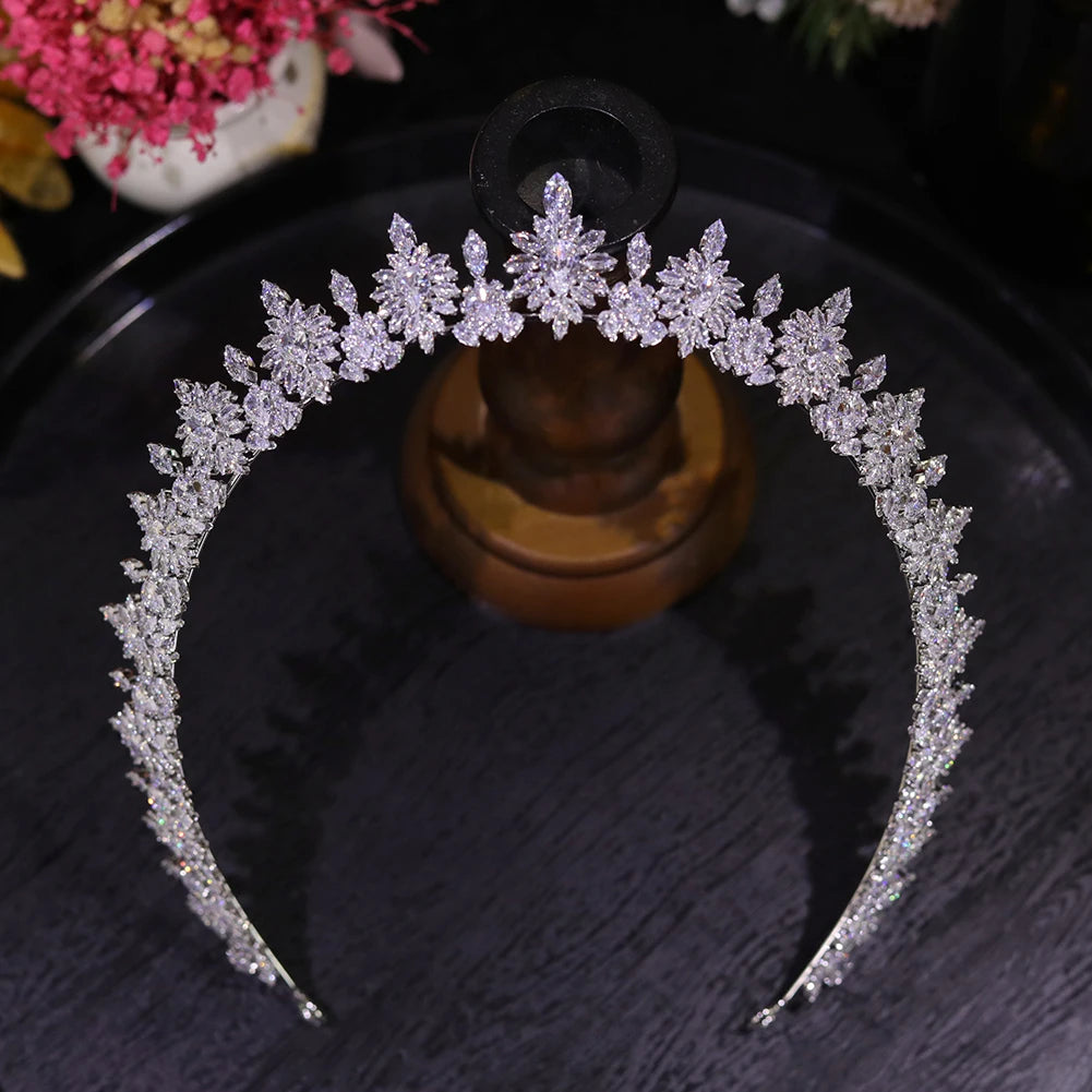 Exquisite Crystal Bridal Cathedral Tiara Crown For Women