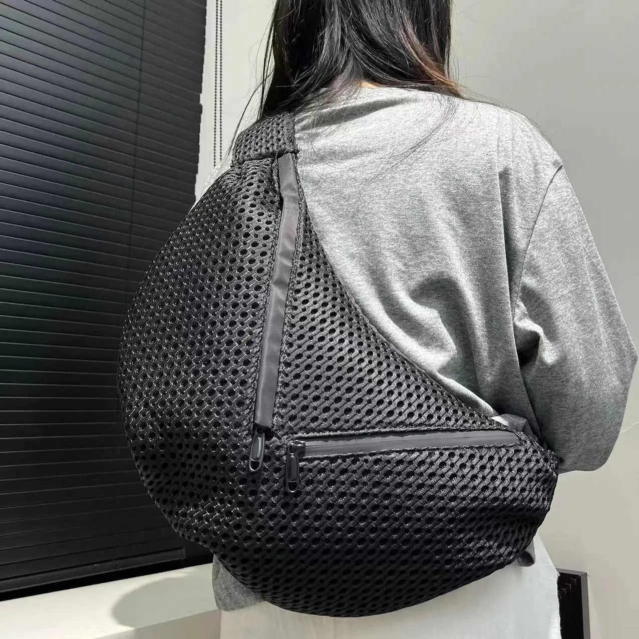 Casual Mesh Crossbody Bag With Large Capacity for Women