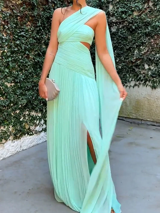 Hollow Solid Patchwork Chic Maxi Dress, Women Summer Sleeveless Holiday Simple Party Dress, 2025 Strapless Fashion Ladies Dress