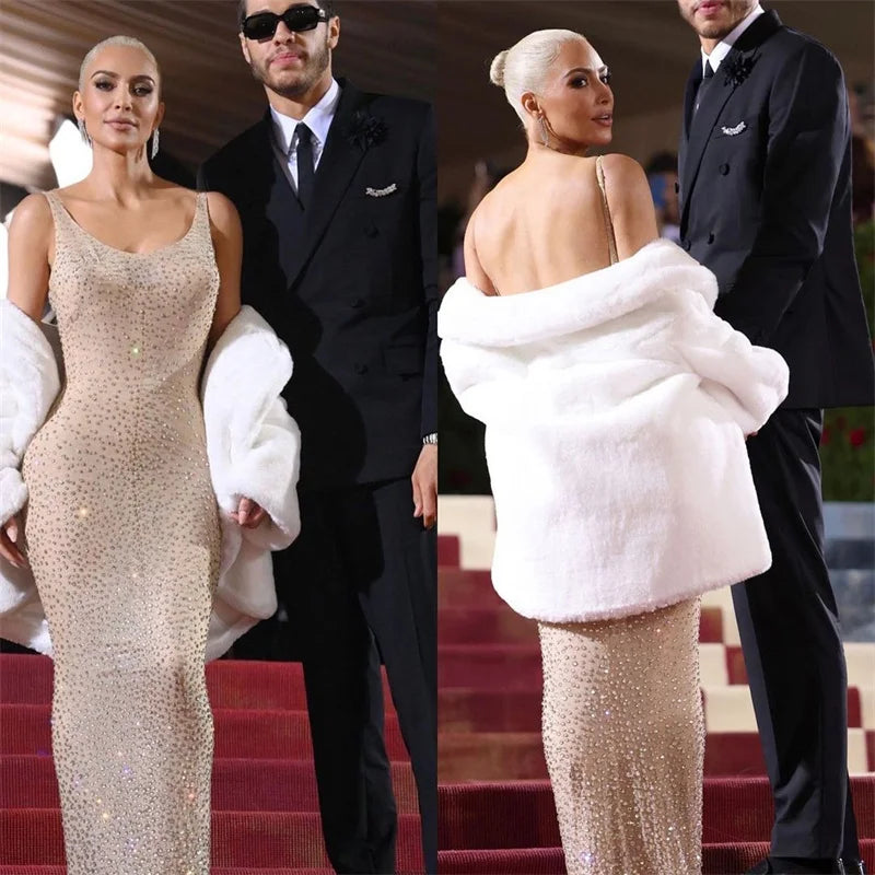 Sparkly Diamonds Rhinestone Bodycon Maxi Dresses for Women Wedding Evening Backless Night Party Club Celebrity Even Dresses Robe
