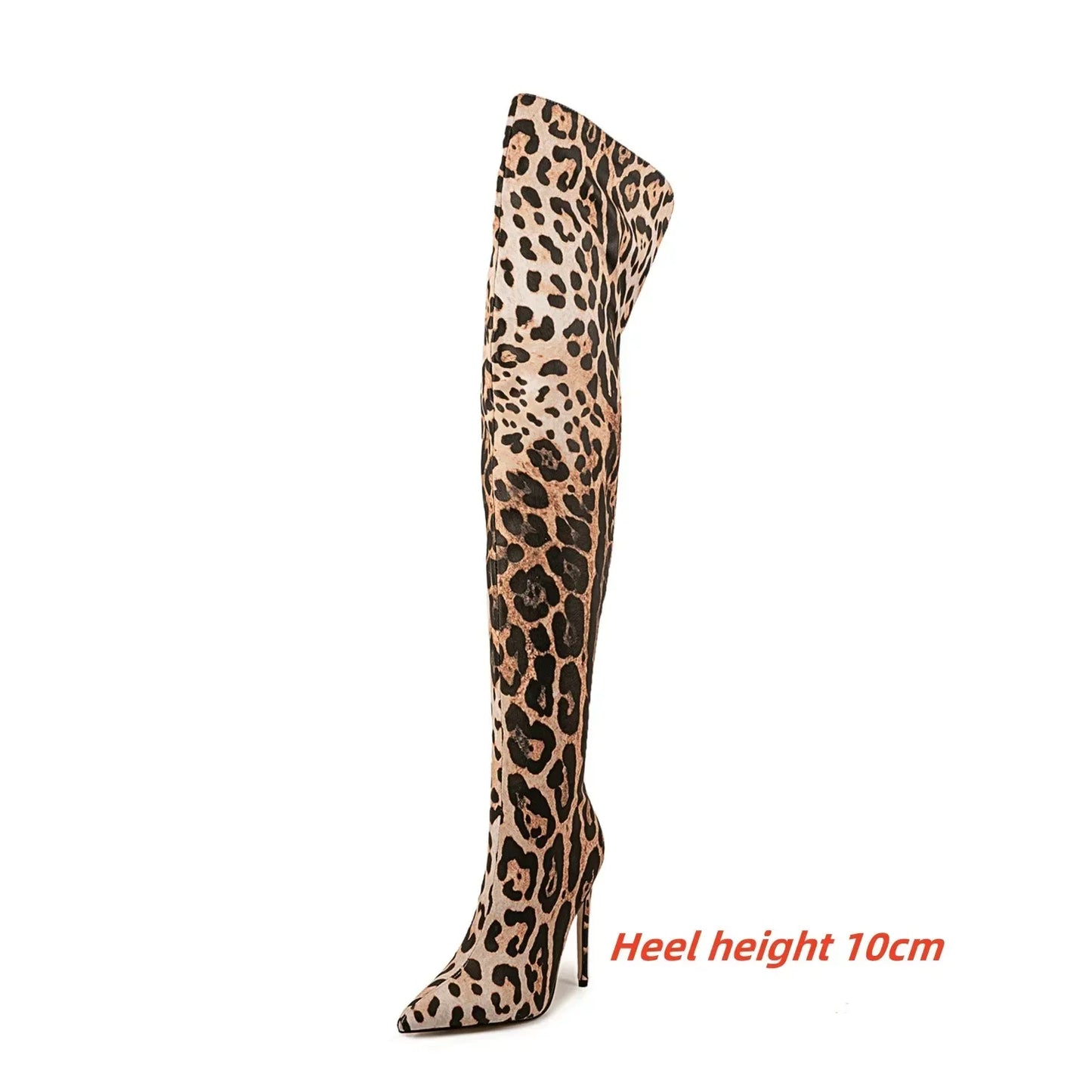 Sexy Striped Back Zip Over-the-Knee Boots for Women