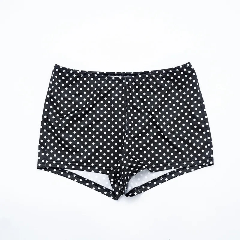 Retro Polka Dot Two Piece Crop Top and Shorts Set for Women