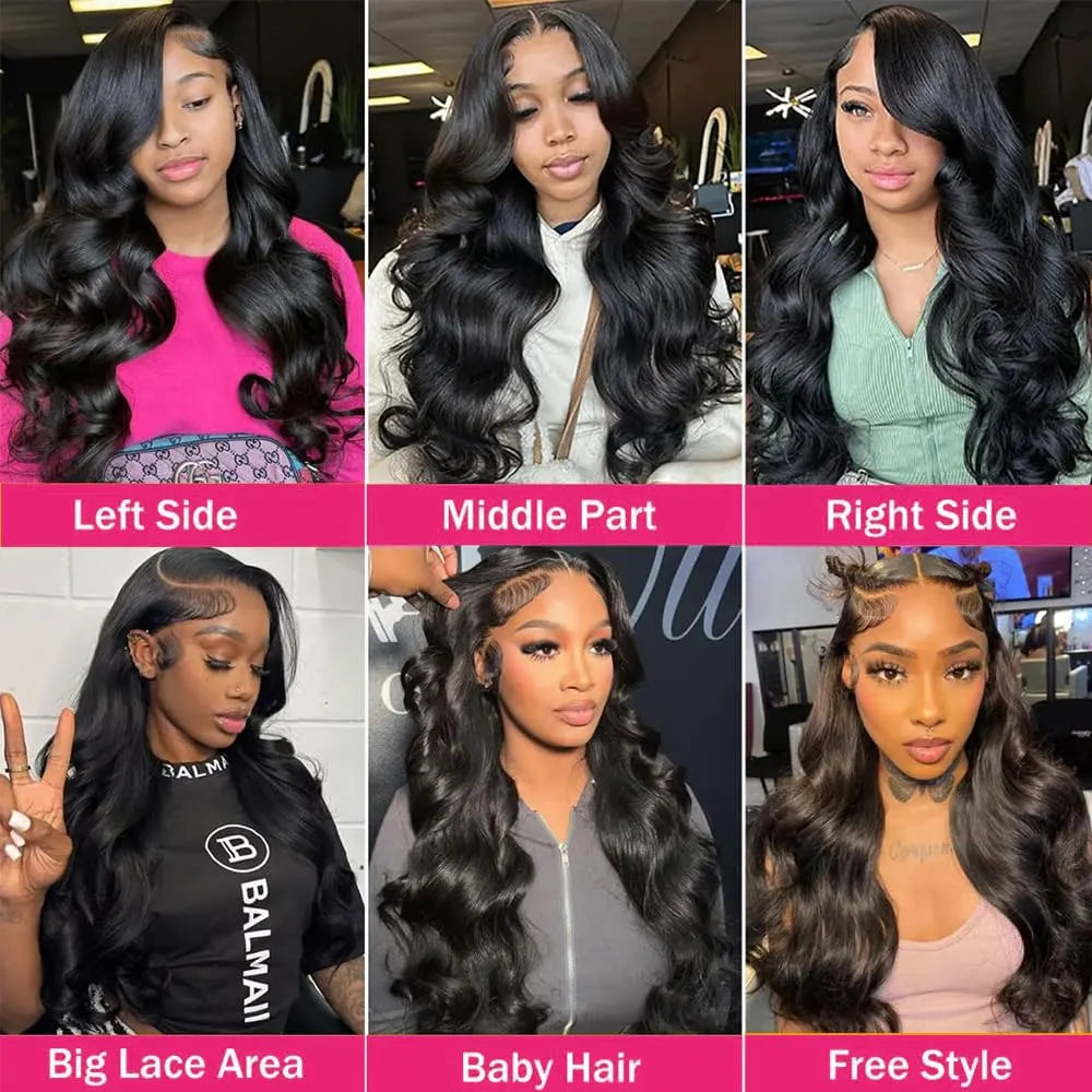 Preplucked Body Wave Lace Front Human Hair Wig For Women