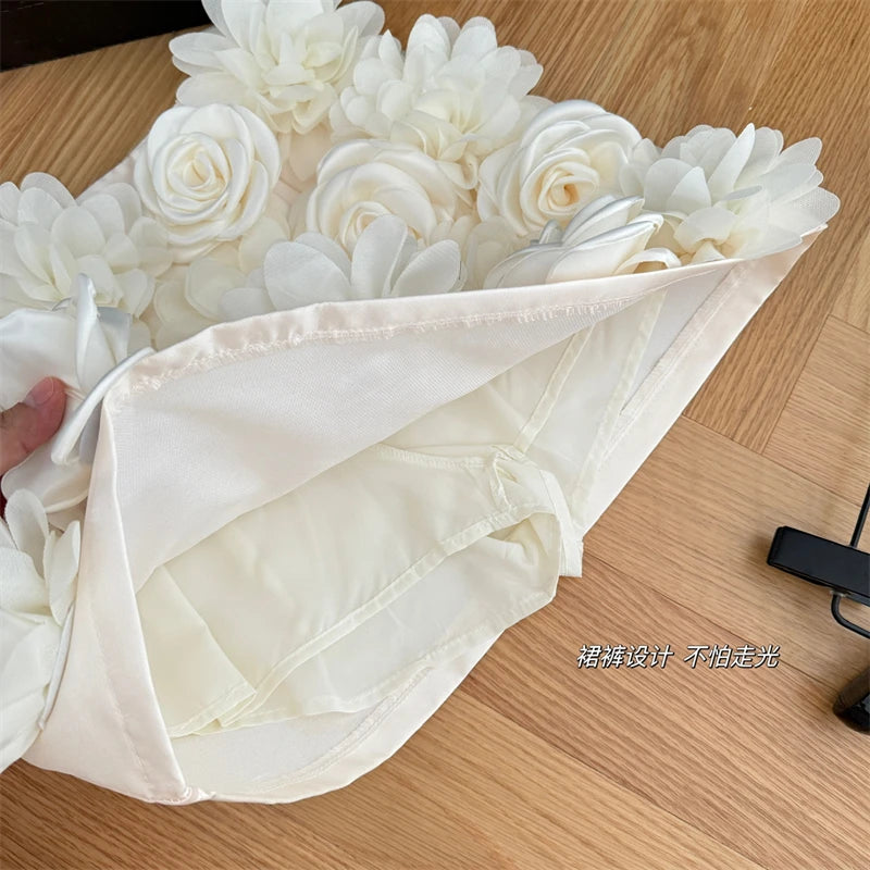 Vintage Textured Floral A-Line Mini Skirt for Women