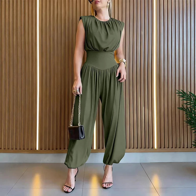 Elegant Sleeveless High Waisted Jumpsuit for Women