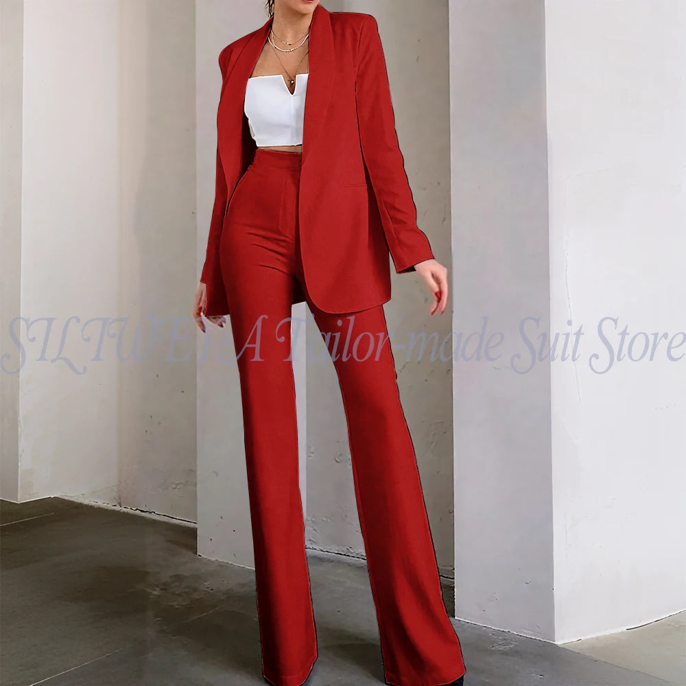 Classic Sophisticated Single Breasted Pants Set for Women