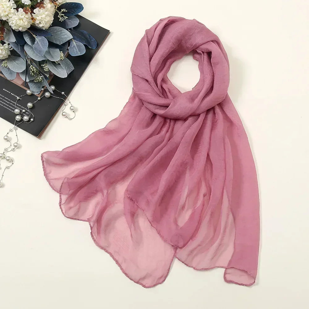Oversized Chiffon Sun Protection Beach Wrap Scarf for Women