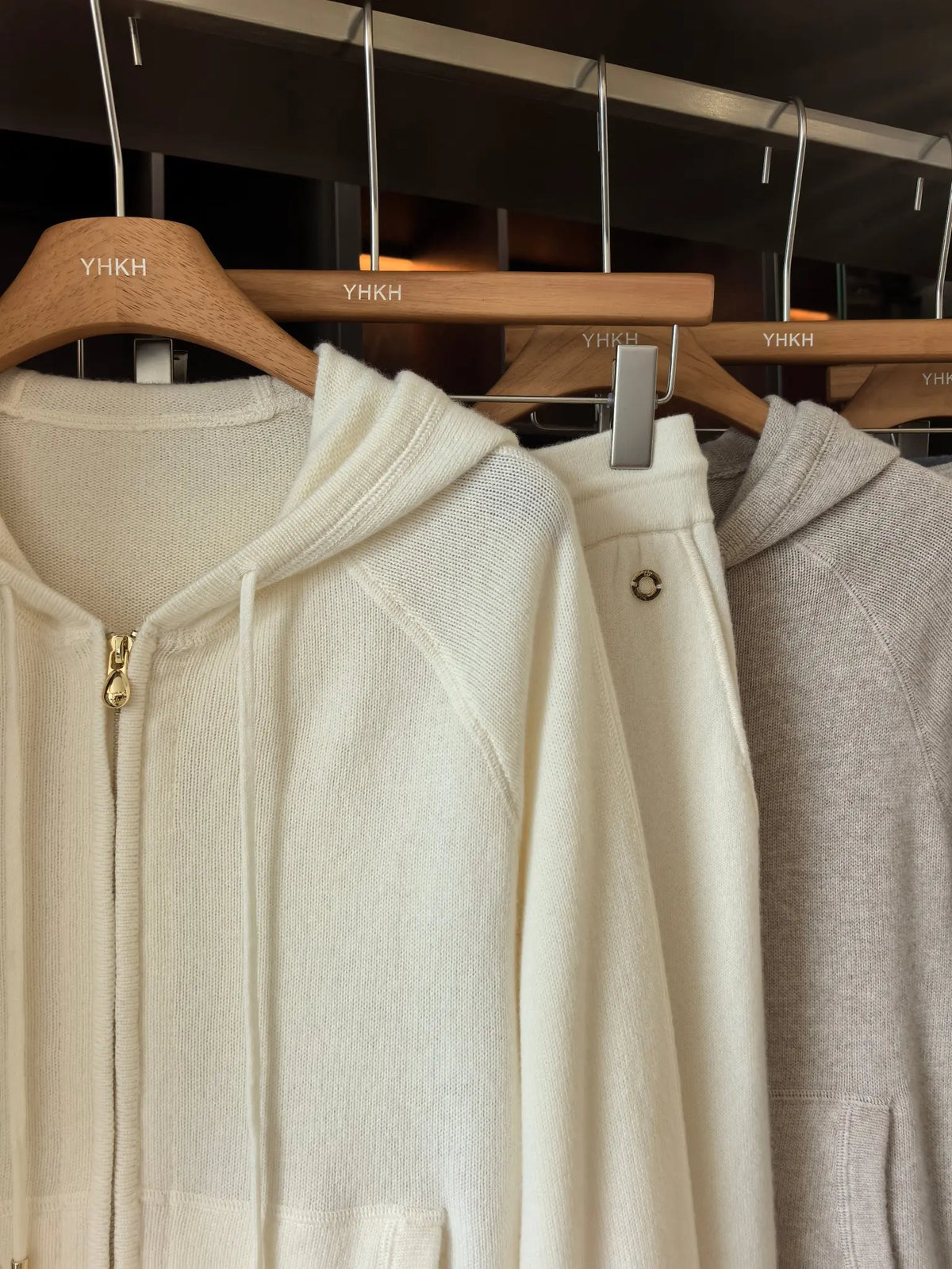 Hooded Knit Two Piece Set With Elastic Waist Pants For Women