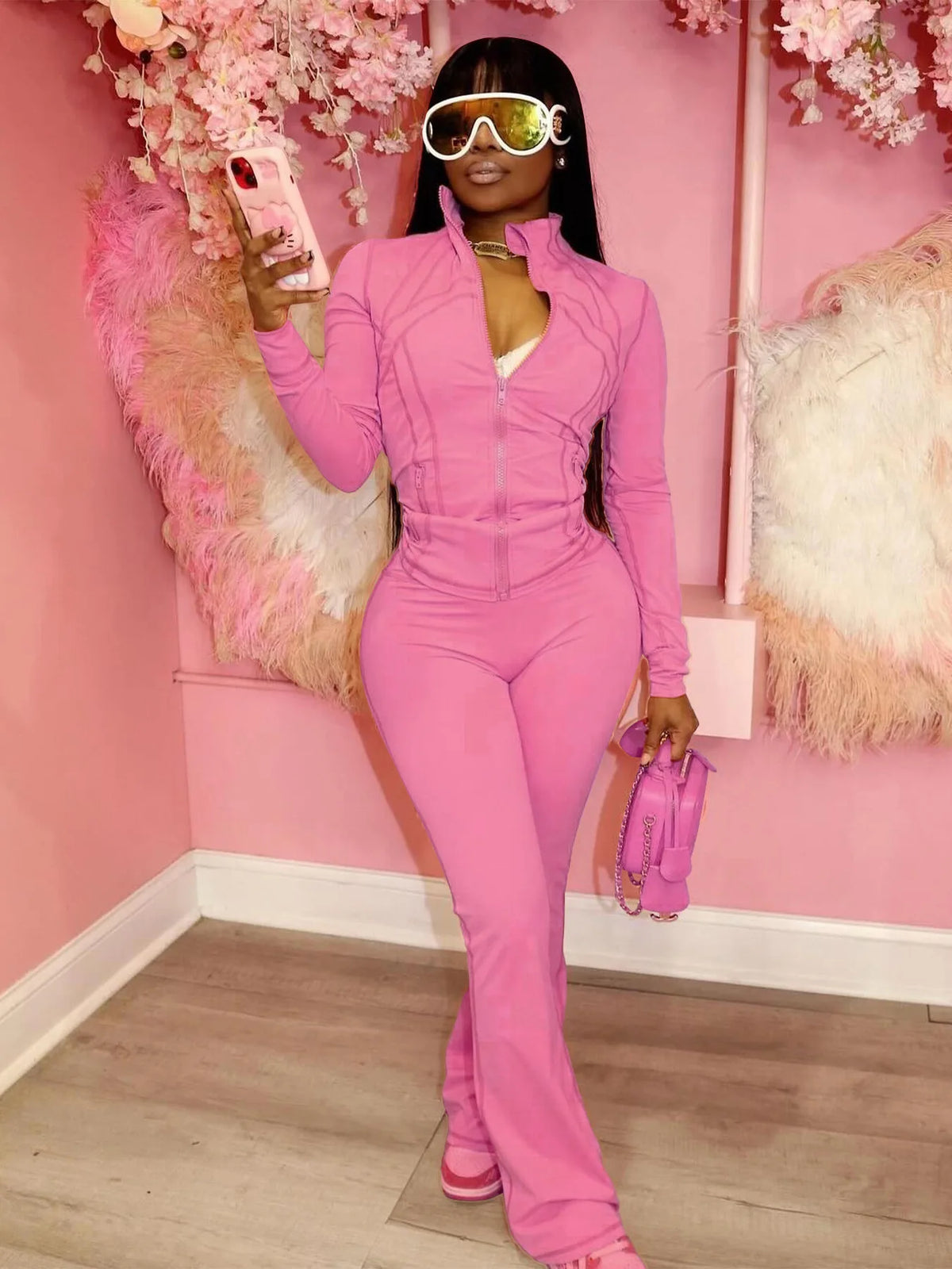 Streetwear Casual Two-Piece Tracksuit Set for Women