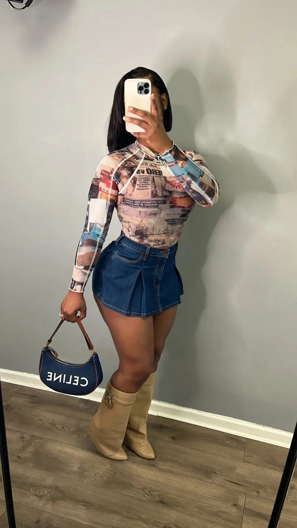 FAGADOER Y2k Denim Shorts Women Pleated Skirt Shorts Summer Stretchy Casual Shorts Retro 90s Fashion Streetwear Short Pants