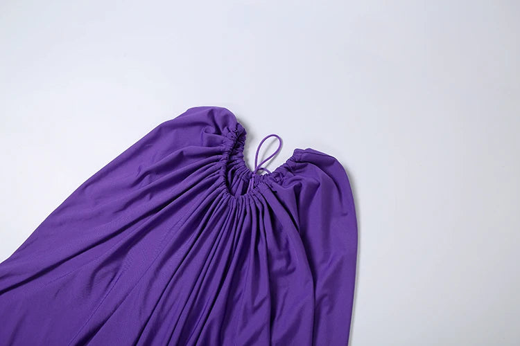 Elegant Ruched Long Off Shoulder Evening Dress for Women