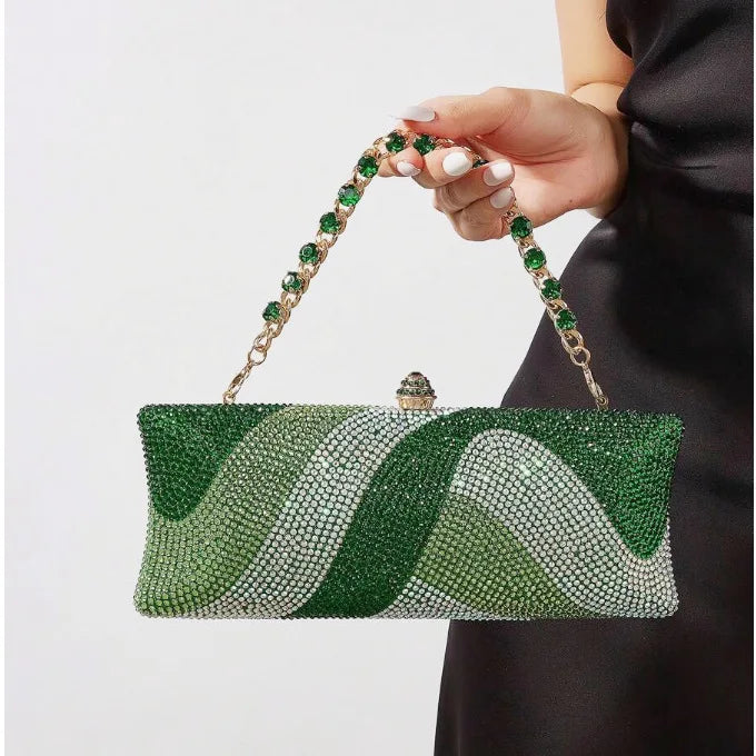 Rhinestone Beaded Crossbody Clutch