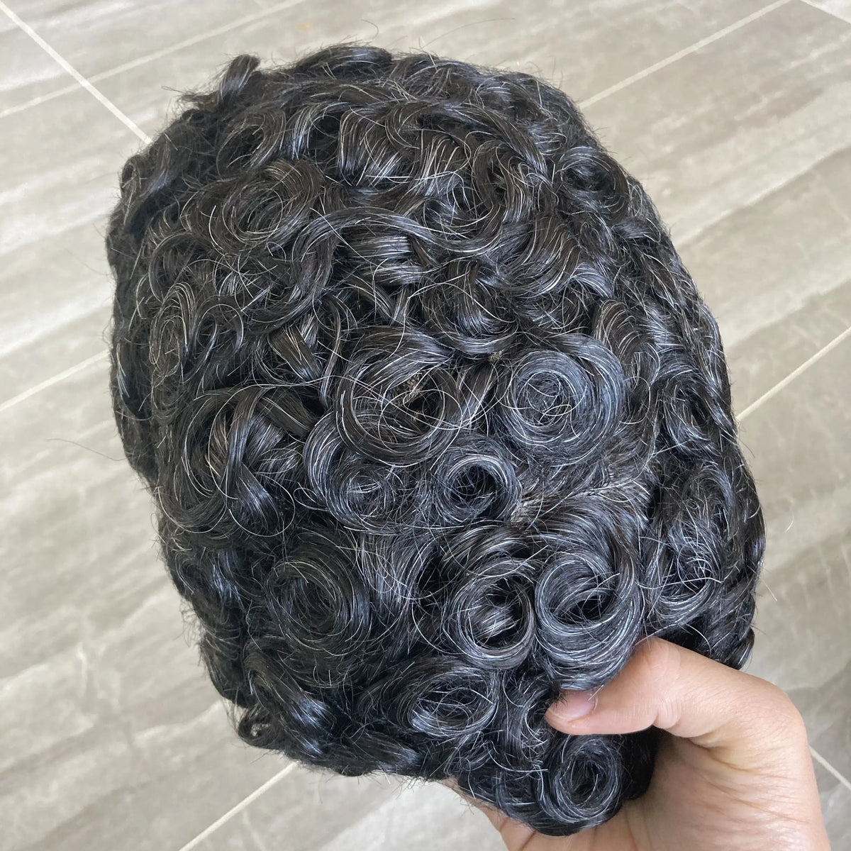 Curly Swiss Lace Front Hair Replacement Toupee for Women