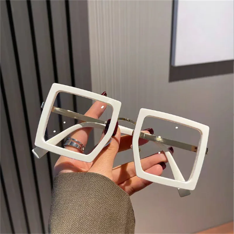 Oversized Transparent Blue Light Blocking Glasses for Women