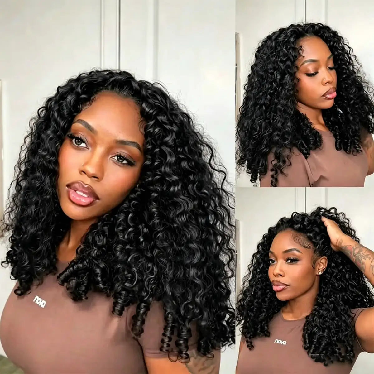 Boho Deep Wave Human Hair Crochet Braids