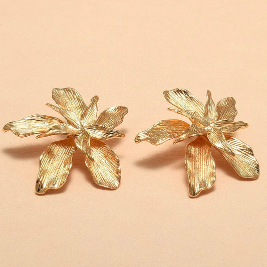 Classic Piercing Earring Double Layered Flower Earrings Popular Women's Accessories Wholesale Trendy Jewelry