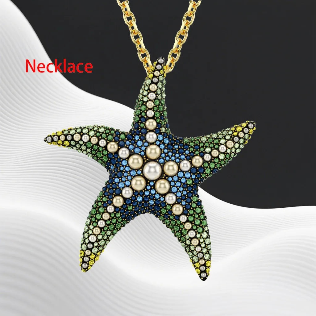 Crystal Necklace And Earrings Set