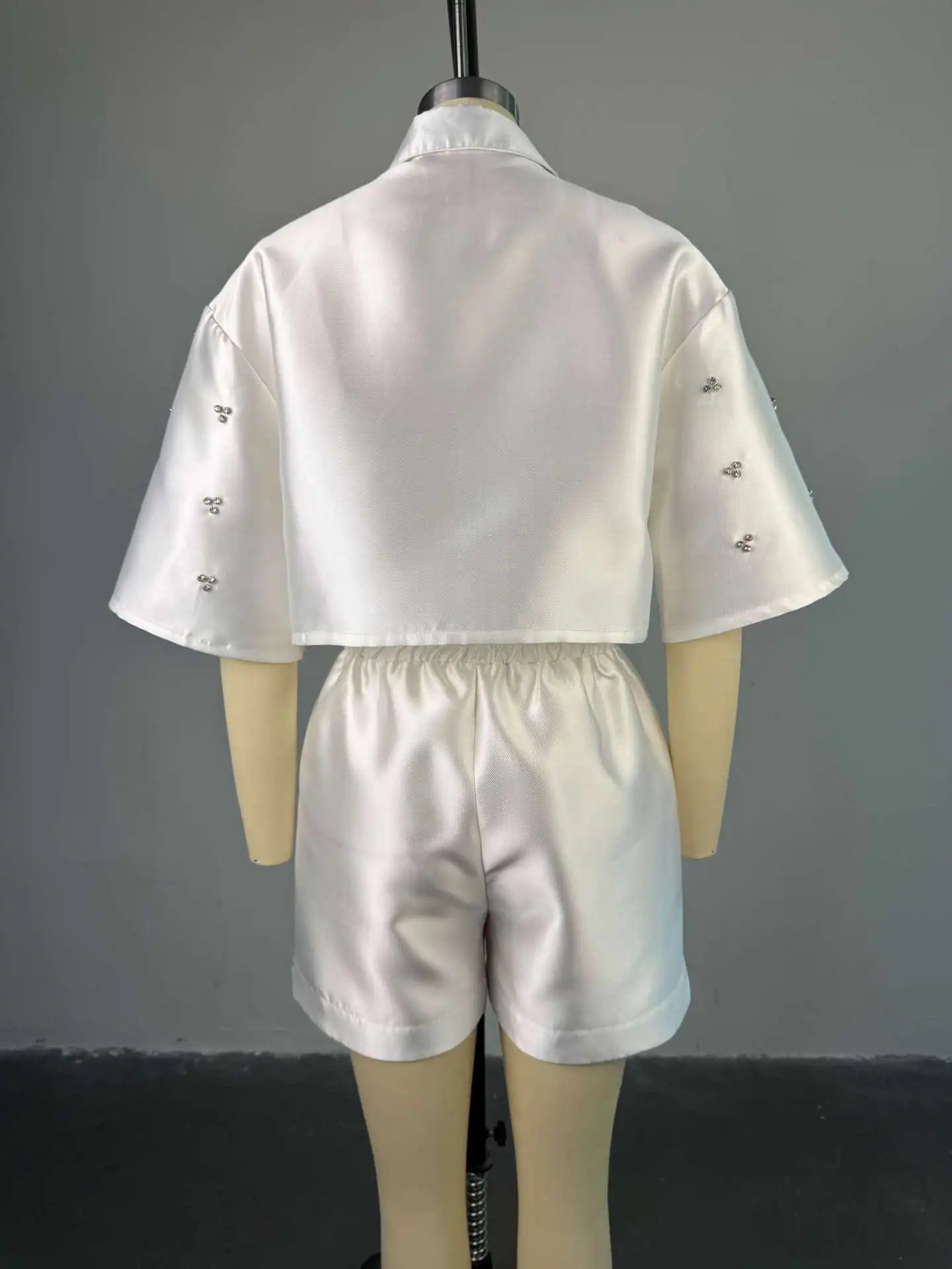 Three Quarter Sleeve Top Two Piece Set