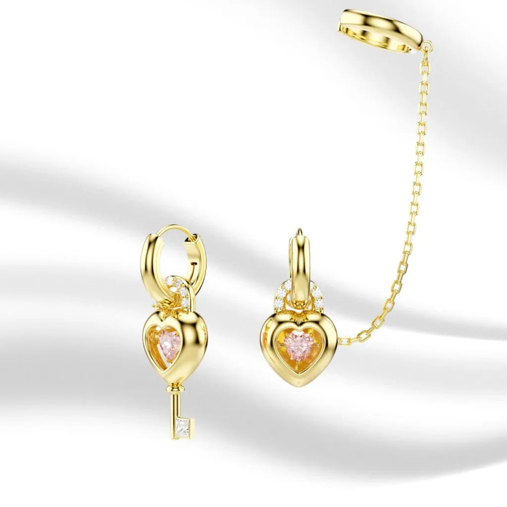 Elegant Gold-Plated Mixed-Cut Crystal Pendant Necklace for Women