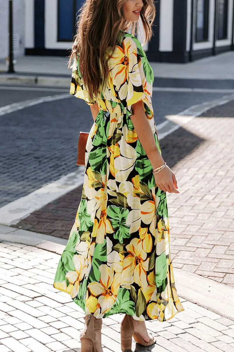 Casual Printed Vacation Style Maxi Dress for Women