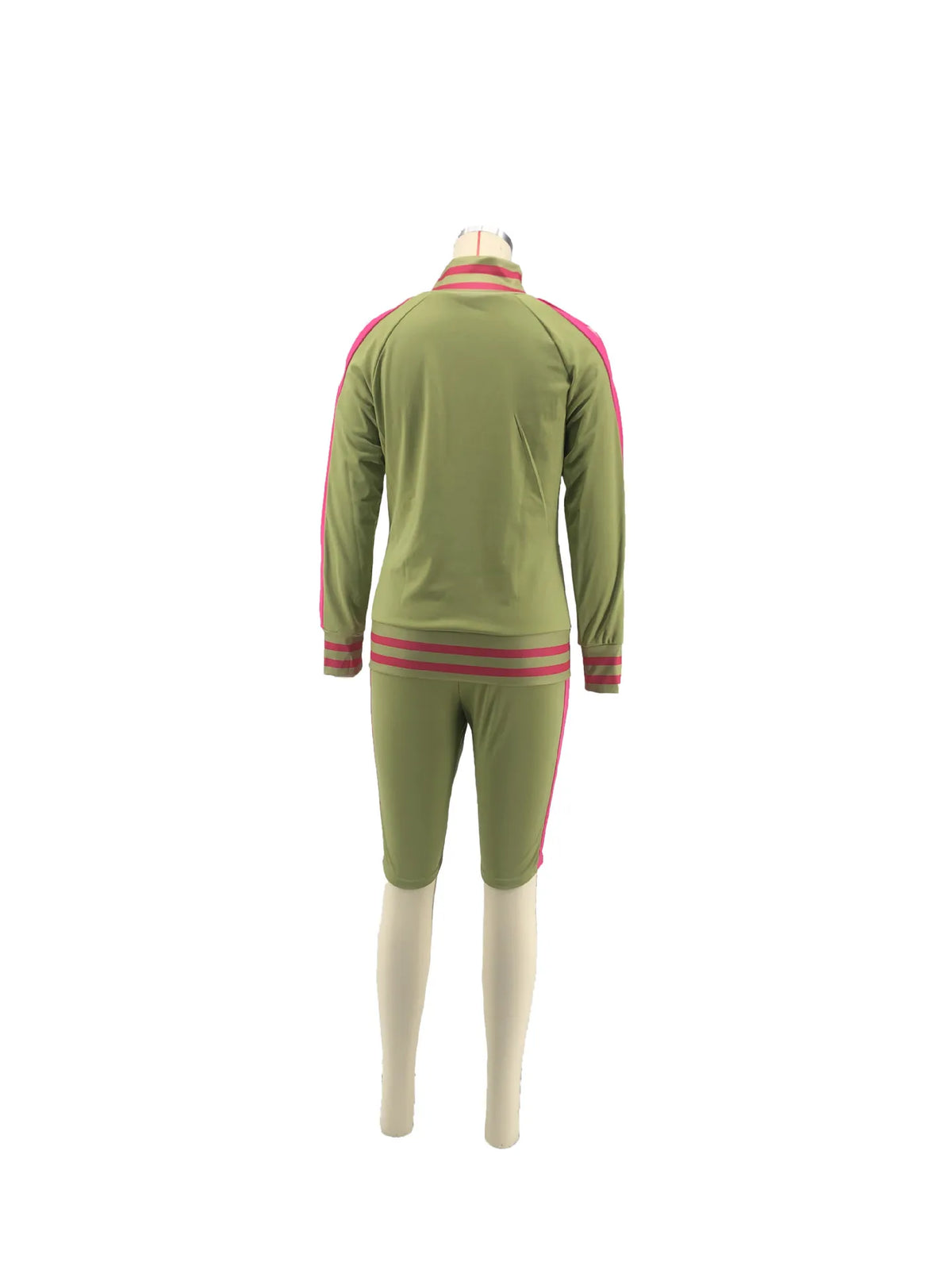 Casual Cold Shoulder Zipper Tracksuit Set for Women