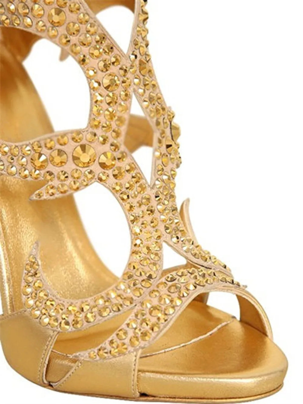 Rhinestone Patent Leather Thin High Heels for Women