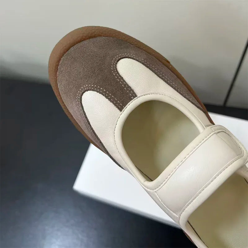 Casual Retro Suede Patchwork Lightweight Flats for Women