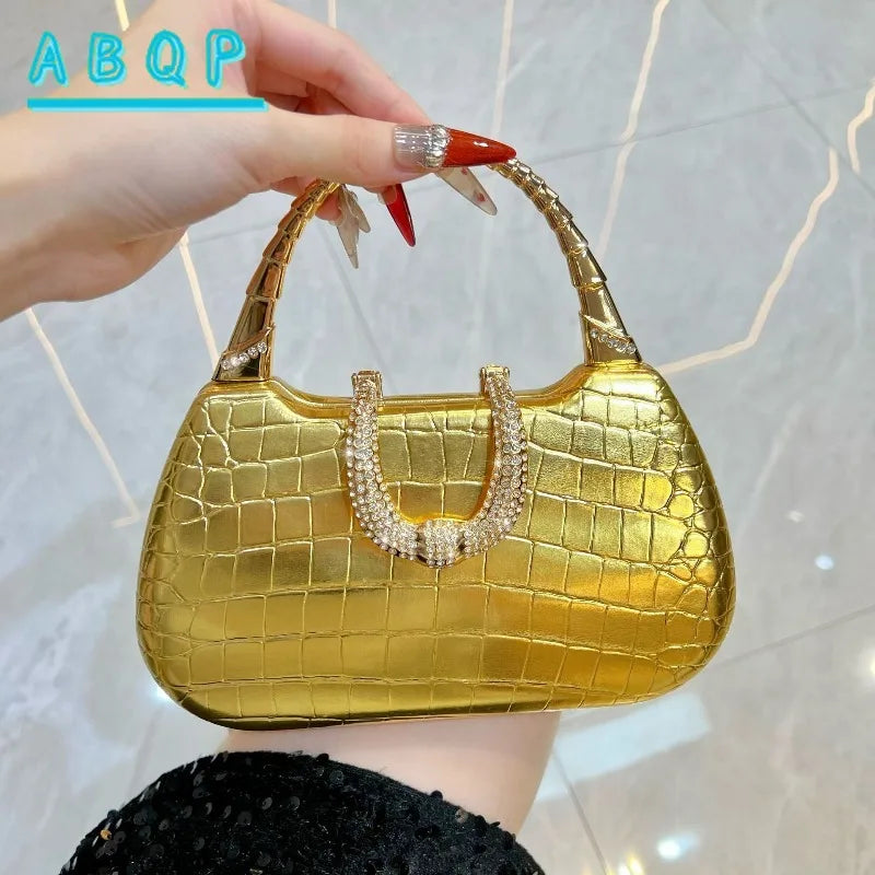 New Banquet Handbag Diamond-encrusted Fashion Dinner Women's Handbag High-quality Fashion Women's Shoulder Oblique Bag