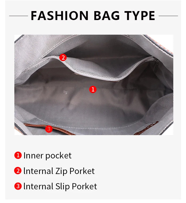 Versatile Large Capacity Plaid Canvas Messenger Bag for Women