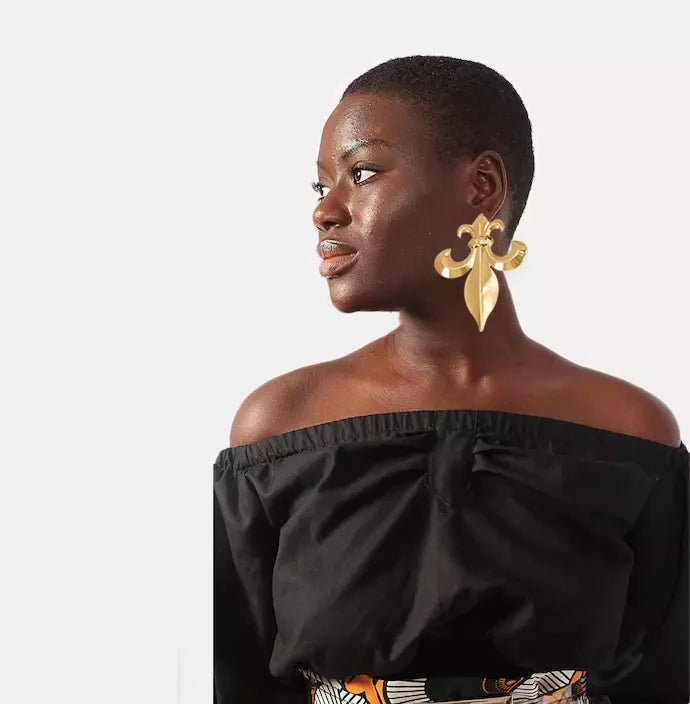 Fashion Jewelry Big Gold Color Round Geometric Earrings Dangle Drop Earrings For Women African Wedding Party Gifts