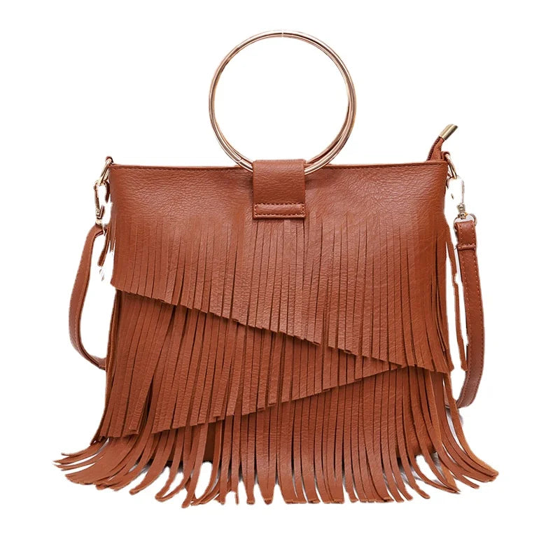 Trendy Tassel Sequin Crossbody Shoulder Handbag for Women